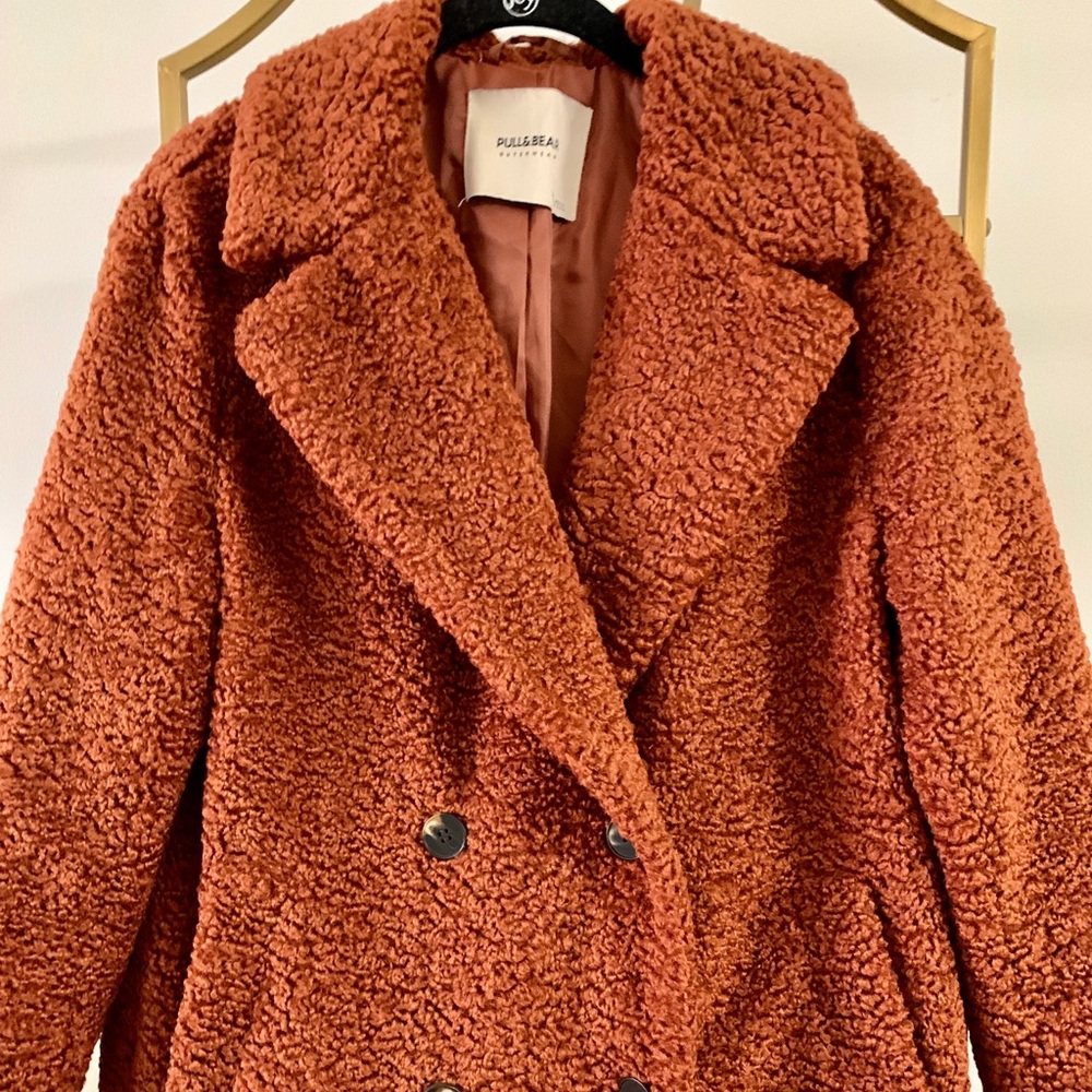 Burnt Orange Teddy Coat